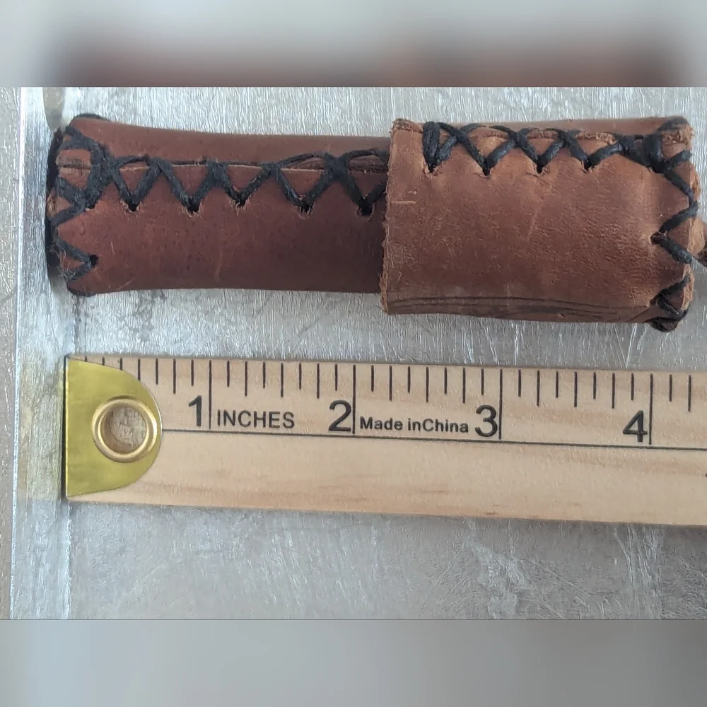 Brown Leather carrier Sheath with Strap Hand Made Hand Crafted Leatherwork